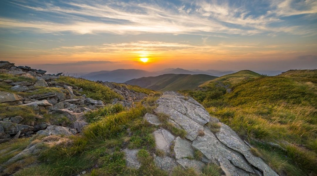 widok z Tarnicy Bieszczady