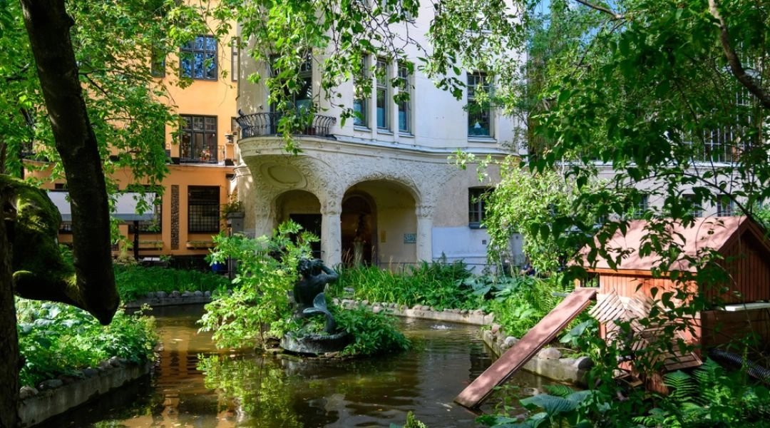 Sztokholm, ogród Centralbadets trädgård