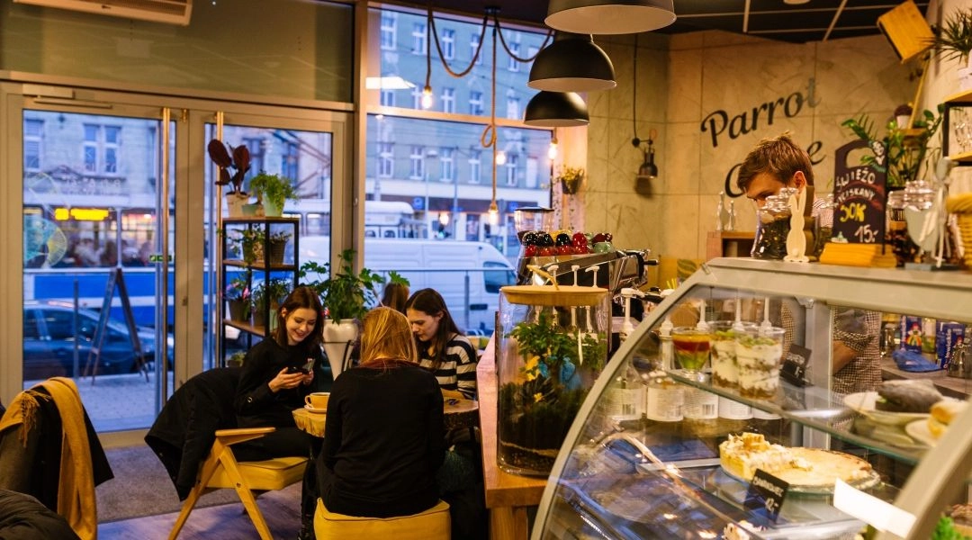 kawiarnie wrocław wnętrze Parrot Coffee