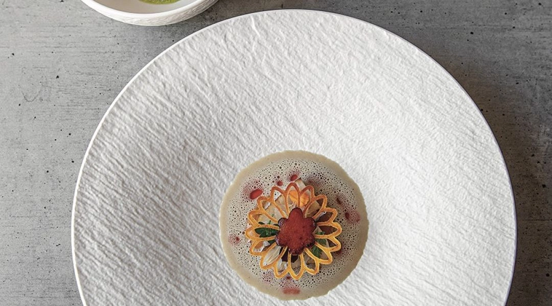 Danie degustacyjne w restauracji MUGA w Poznaniu wyróżnionej gwiazdką Michelin