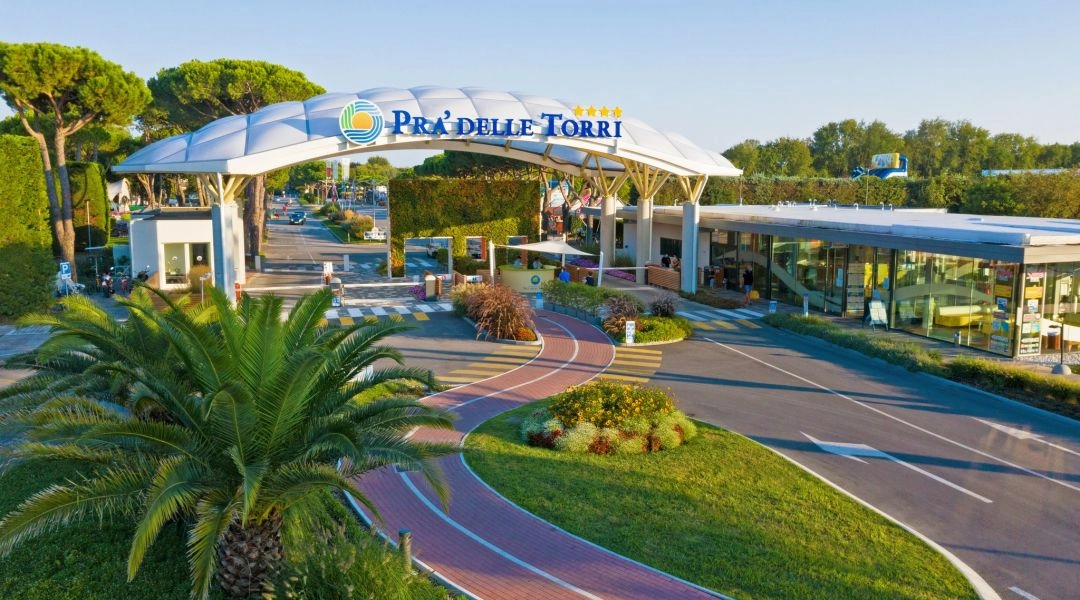 Wejście na camping Pra delle Torri w Caorle nad Adriatykiem