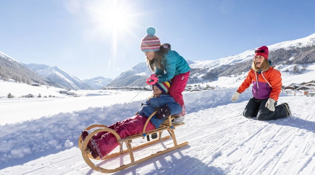 Sanki Livigno atrakcje zimowe dla dzieci.