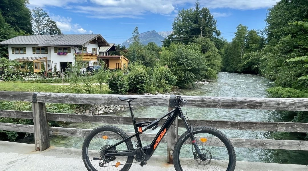 Rower w niemieckich Alpach