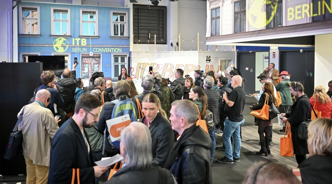 Uczestnicy konferencji ITB Berlin Convention podczas targów turystycznych w Berlinie