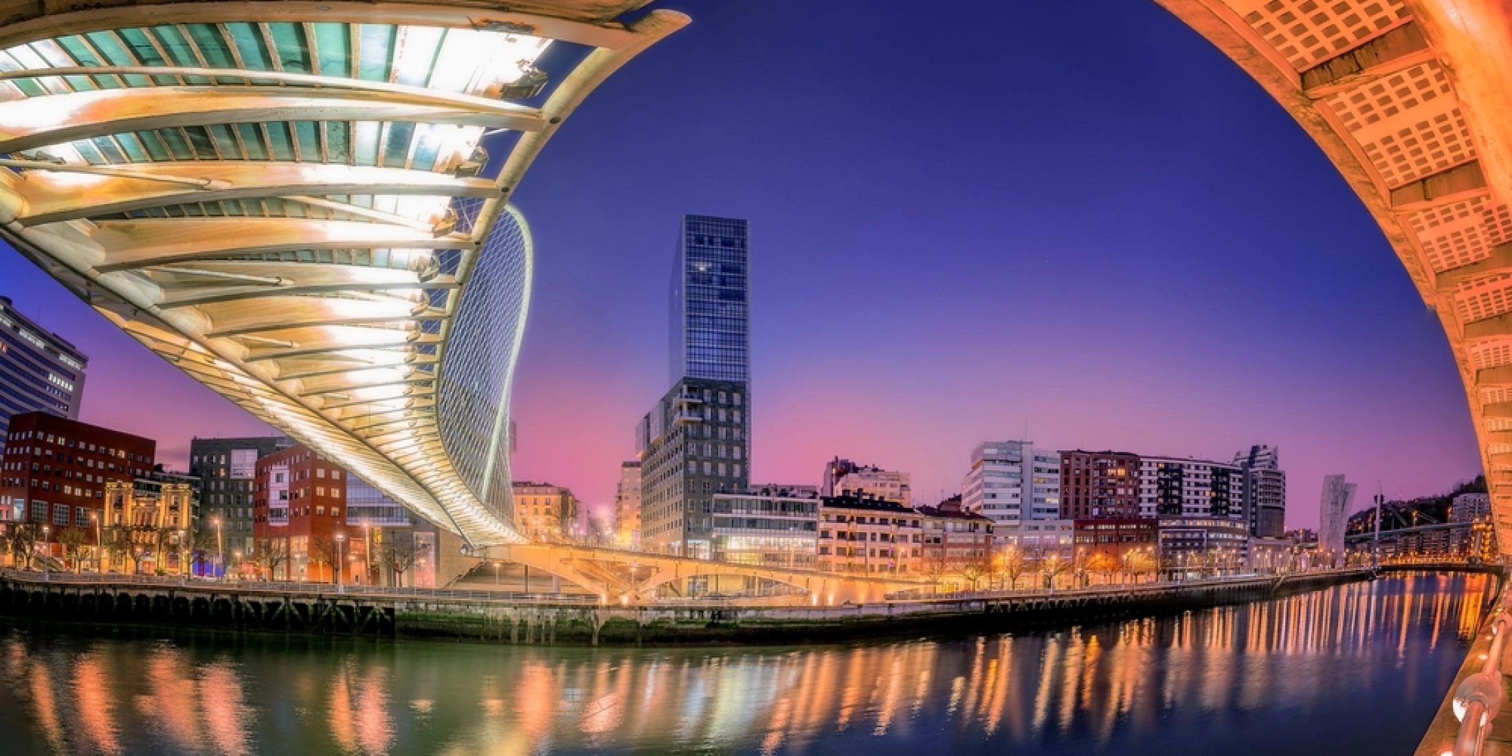 Bilbao widok na nowoczesną część miasta