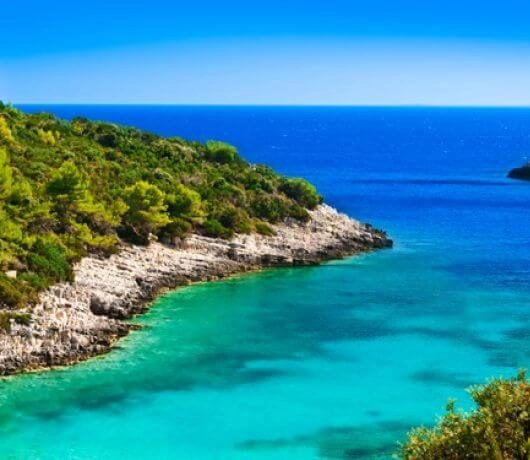 Plaże na wyspie Korčula.