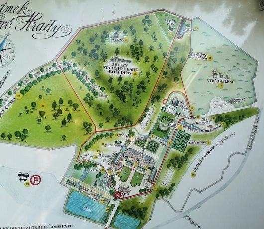 Plan pałacu Nové Hrady