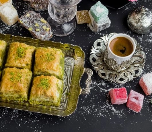Słodka turecka baklava.