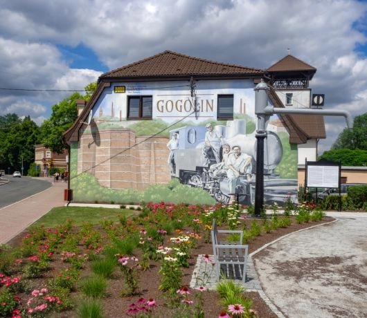 Gogolin mural w okolicy stacji kolejowej