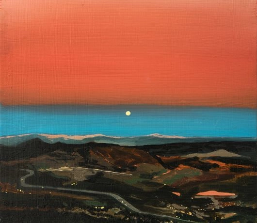 „Las Vegas” i „Wschód nad doliną”, olej na płótnie 30x30