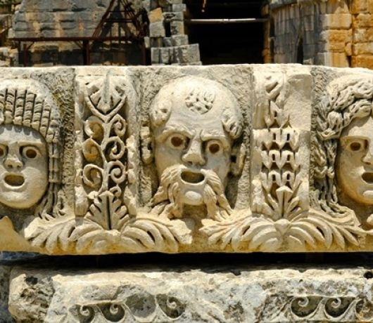 Fragment sarkofagu w Mirze w Turcji.