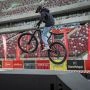 Test roweru na płycie PGE Narodowego podczas BIKE EXPO, jazda próbna na torze testowym