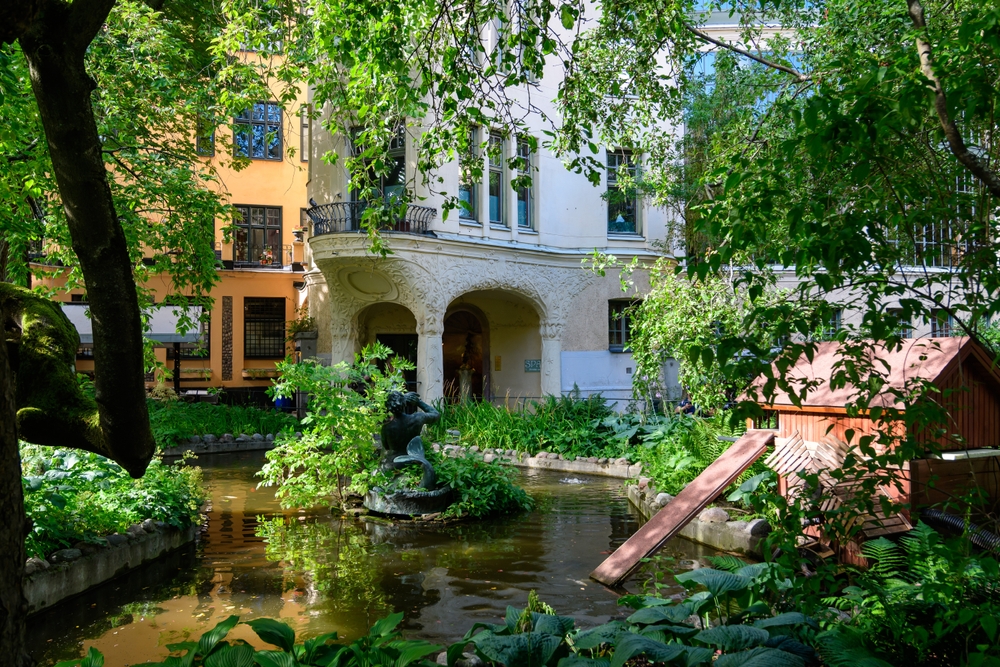 Sztokholm, ogród Centralbadets trädgård