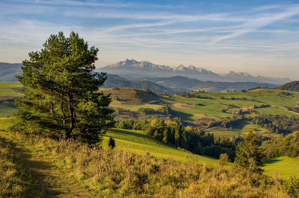 Widok na Tatry wakacje we wrześniu