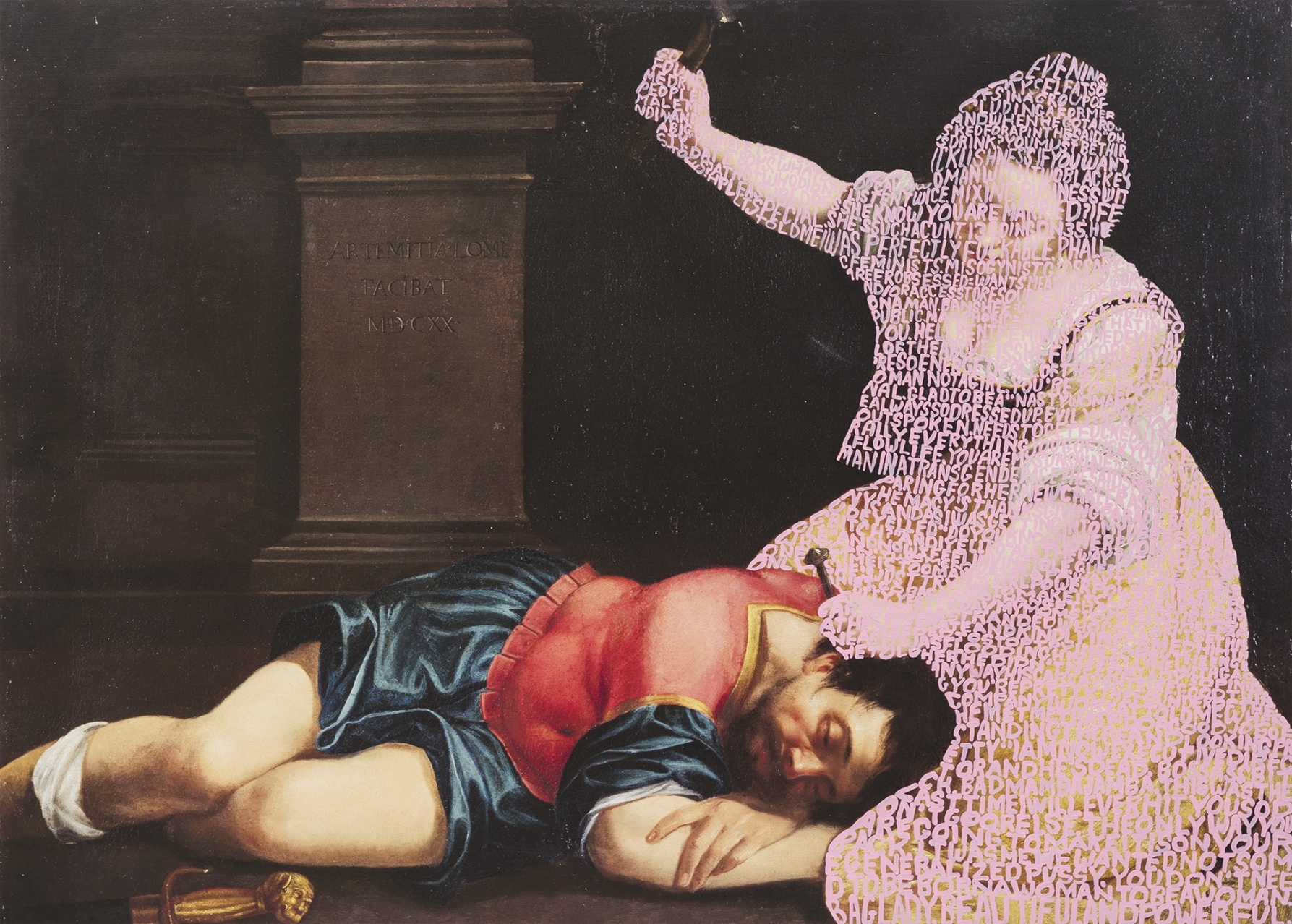 Betty Tompkins, Women Words Painting