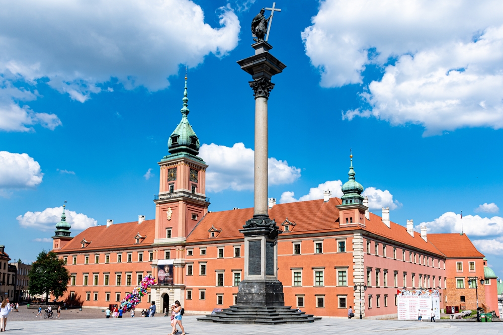 Zamek Królewski w Warszawie widok od kolumny Zygmunta